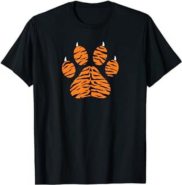Tiger Print Paw T Shirt Tiger Stripes Fierce Jungle - Walmart.com