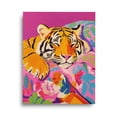 thumbnail image 1 of Tiger Print, Retro Wildlife Wall Art, Exotic Big Cat Poster, Colorful Animal Nursery Decor, Bold Safari Artwork, Tiger Home Decor #3907, Unframed Canvas Size 24x36, 1 of 4