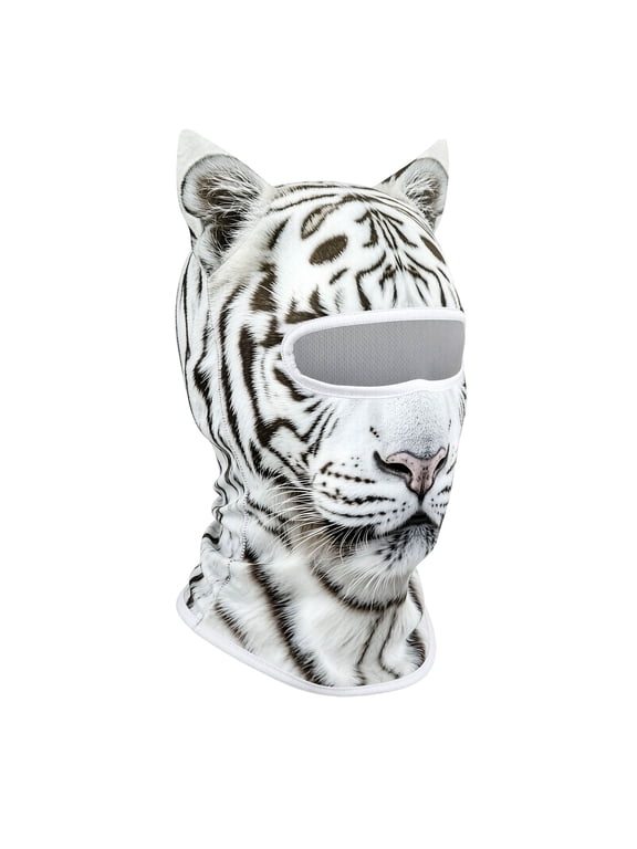 Tiger Print Ski Mask Balaclava For Winter Snowboarding With Goggles Design Windproof Men Women Warm Full Face Coverage
