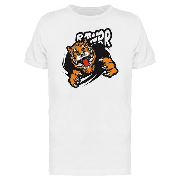 Tiger Rawrr T-Shirt Men -Image by Shutterstock, Male XX-Large