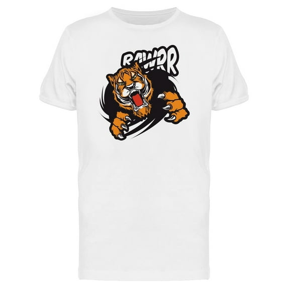 Tiger Rawrr T-Shirt Men -Image by Shutterstock, Male XX-Large