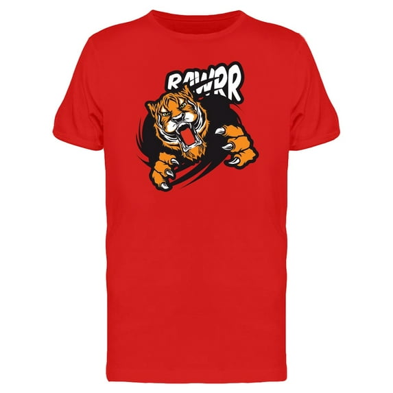 Tiger Rawrr T-Shirt Men -Image by Shutterstock, Male XX-Large
