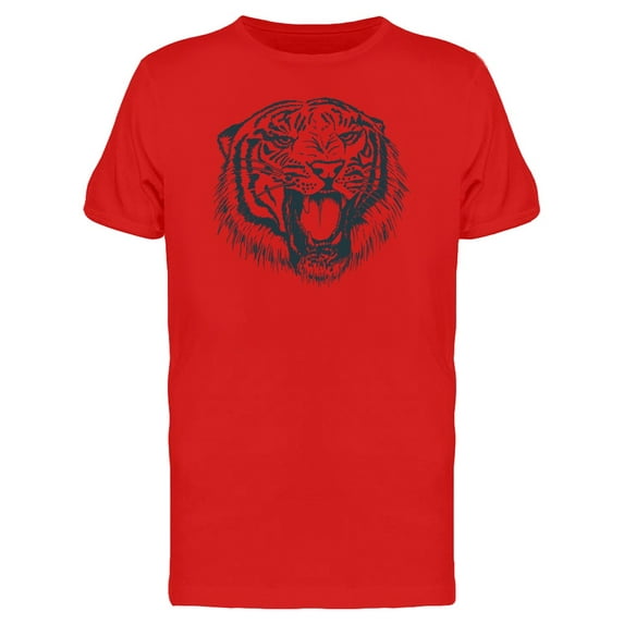 Tiger Roar Ink Portrait T-Shirt Men -Image by Shutterstock, Male 3X-Large