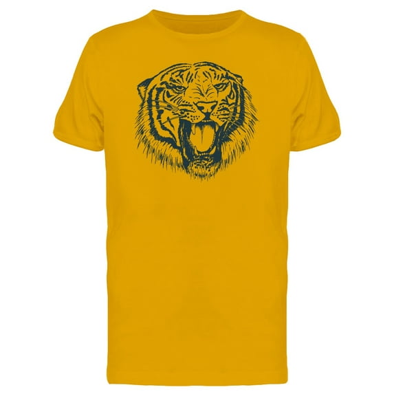 Tiger Roar Ink Portrait T-Shirt Men -Image by Shutterstock, Male Medium
