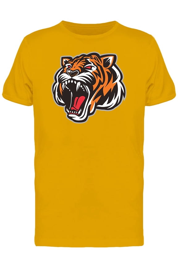 Tiger Roaring Mascot Doodle Tee Men's -Image by Shutterstock