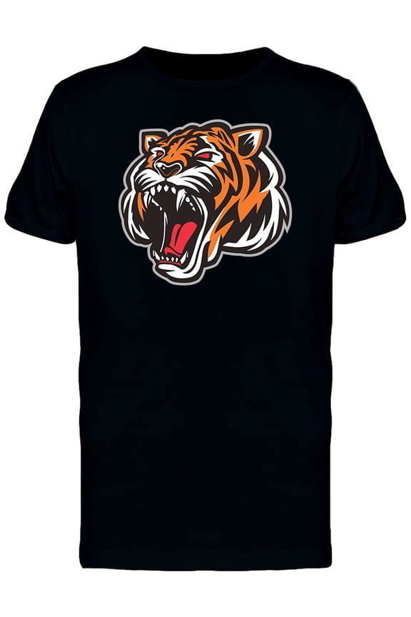 Tiger Roaring Mascot Doodle Tee Men's -Image by Shutterstock