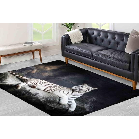 Tiger Rugs, Man Cave Rugs, Farmhouse Rug, Animal Rugs, Bath Rug, Runner Rug, Pet Friendly Rug, Customs Rug, Corridor Rug, Car Mat, 1.7'x2.3' - 50x70 cm