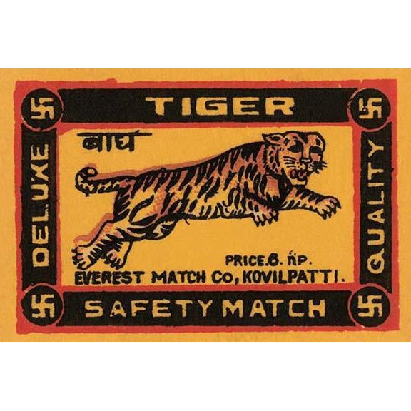 Tiger Safety Match-Fine Art Canvas Print (20" x 30")