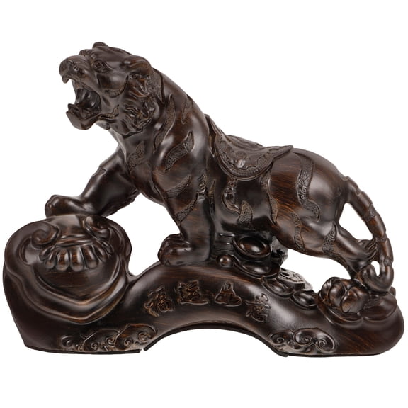 DEEPCRAFF Office Tiger Adorn Tiger Figurine Synthetic Material 1Pack