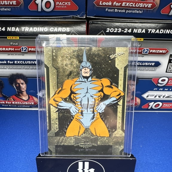 Tiger Shark 2024 SkyBox Metal Universe Avengers Base High Series #133 Gold FX