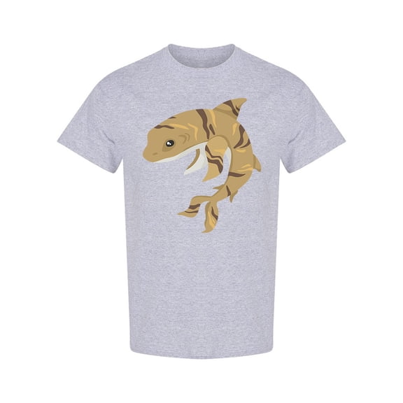 Tiger Shark Cartoon T-Shirt Men -Image by Shutterstock, Male Large
