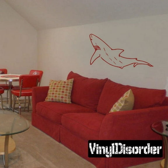 Tiger Shark Lurking Decal - 36 Inches