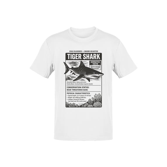 Tiger Shark: Serrated Teeth & Conservation Men's T-shirt