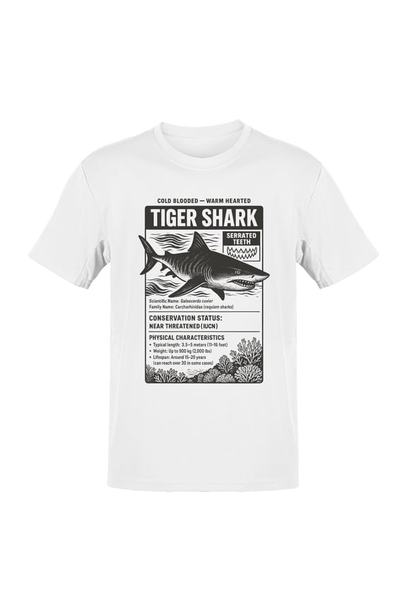 Tiger Shark: Serrated Teeth & Conservation Men's T-shirt