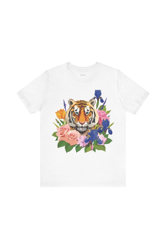 Tiger Graphic Unisex 100 Cotton Vintage Art with Animal Tee 8