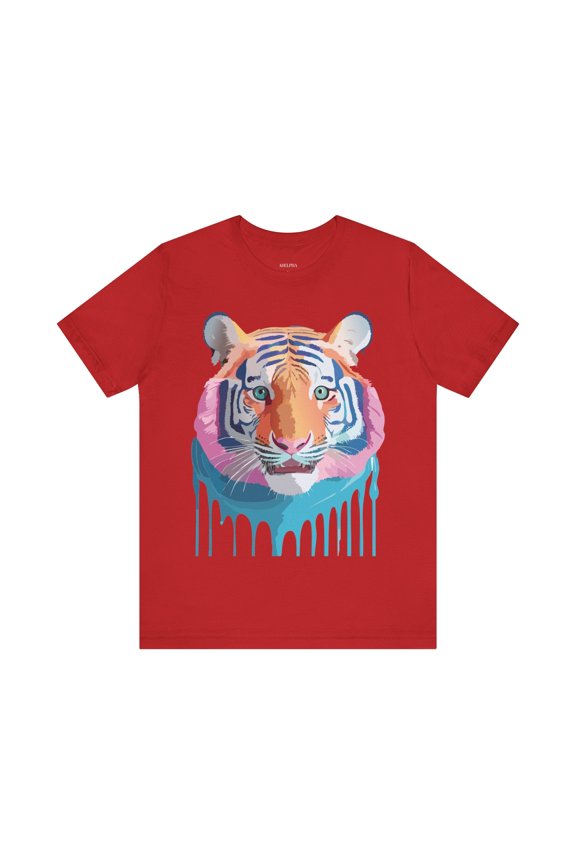 Tiger Graphic Unisex 100 Cotton Vintage Art with Animal Tee 17