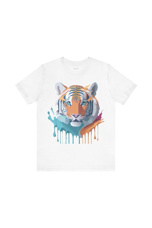 Tiger Graphic Unisex 100 Cotton Vintage Art with Animal Tee 16