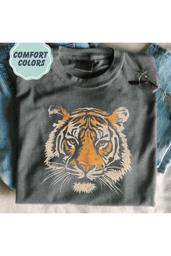 Tiger Shirt Tiger Face Tee Jungle Shirt Wild Animal Tshirt Big Cat Tshirt Nature Lover Boh
