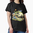 thumbnail image 1 of Tiger Skeleton Head Flowers Painterly Botanical H20007 T-Shirt, for Men and Women, Up to Size 5XL, 1 of 2