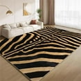 thumbnail image 1 of Tiger Skin Pattern Rug 5x8 Area Rugs Black Brown Stripes Rugs Ultra Soft Washable Non Slip Carpet for Bedroom Living Room Study Office Home Decor Mats, 1 of 7