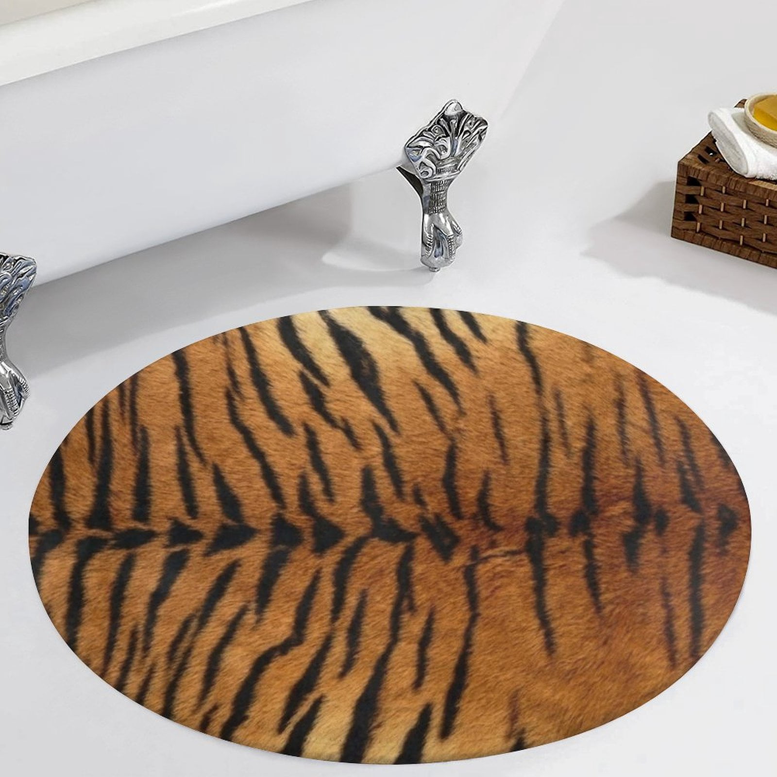 Tiger Skin Texture Round Carpet Circle Rug Outdoor Patio Area Rug ...