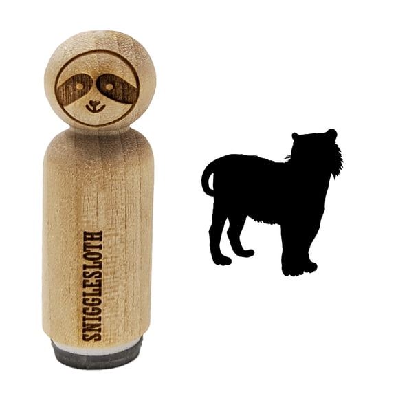 Tiger Solid Rubber Stamp for Scrapbooking Crafting Stamping - Mini 1/2 Inch