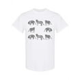 thumbnail image 1 of Tiger Stances T-Shirt Women -Image by Shutterstock, Female Large, 1 of 2