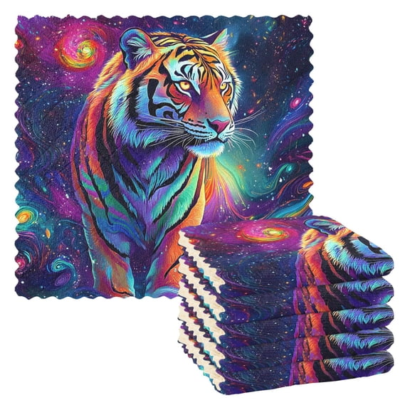 Tiger Starlist Sky Kitchen Cloth Dish Towels for Drying Washing Absorbent Dish Rags Reusable soft kitchen dishcloth set 6 Pack