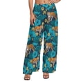 thumbnail image 1 of Tiger Straight Pants Modern Animal Print Sexy Wide Leg Pants Womens Big Size Streetwear Custom Trousers, 1 of 6