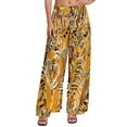 thumbnail image 1 of Tiger Straight Pants Modern Animal Print Sexy Wide Leg Pants Womens Big Size Streetwear Custom Trousers, 1 of 6