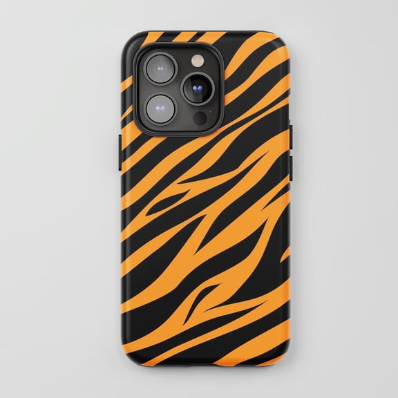 Tiger Stripe For iPhone Phone Case Animal Print Pattern Orange Black