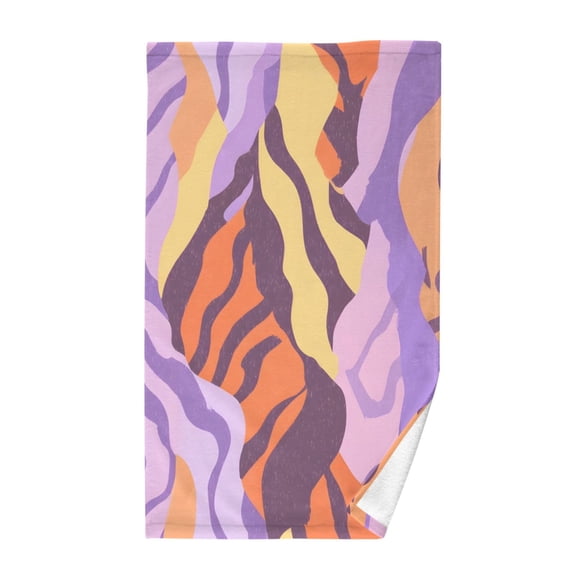 Tiger Stripe Pattern Bath Towel 100% Cotton Soft Thick High Absorbency Hand Face Towel Single Pack 16x28in