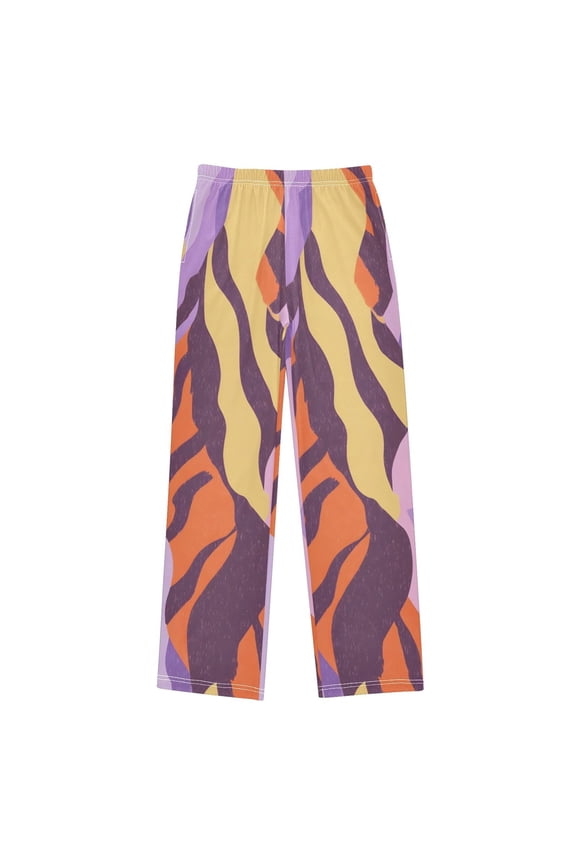 Tiger Stripe Pattern Pajama Pants Soft Lightweight Lounge Pants Bottoms Sleep Pants Warm Comfy