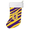 thumbnail image 1 of Tiger Stripe - Purple Gold Initial O Monogram Initial Christmas Stocking, 1 of 1