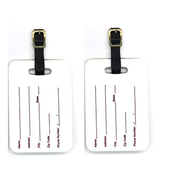 Tiger Stripe - Purple Gold Letter S Monogram Initial Luggage Tag, Pair - 2