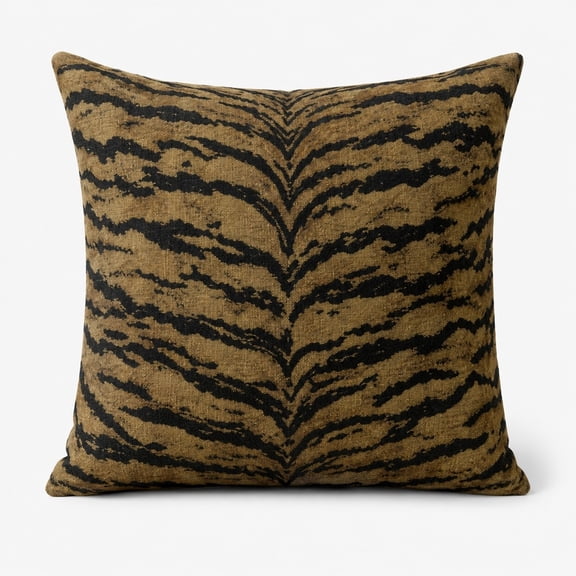 Tiger Stripe Throw Pillow Cover, 1-Side Print Decorative Cushion Cover