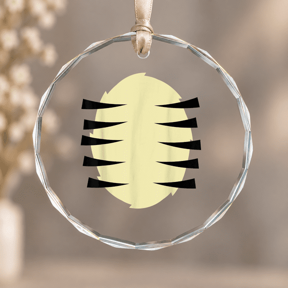 Tiger Stripes Animal Theme Ornament, Indoor Decoration, Circle Glass Ornament
