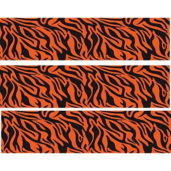 Tiger Stripes Edible Icing Image Cake Border Strips & Cake Toppers, by TNCT (3 Count)