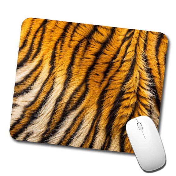 Tiger Stripes Fur Pattern Mouse Pad Low Profile Gaming Mat
