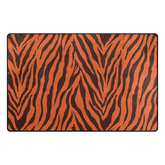 Tiger Stripes Memory Foam Area Rug 31"x20" Non Slip, Absorbent, Fade Proof for Living Room, Bedroom, Office