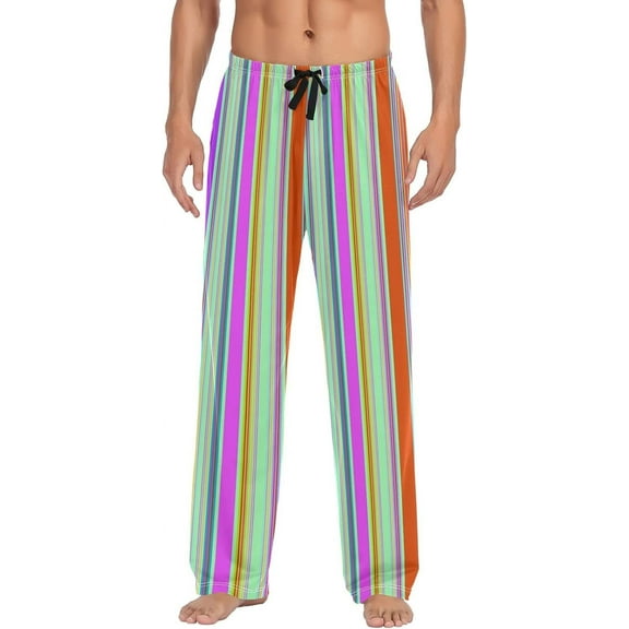 Tiger Stripes Pajama Pants Mens Lounge Pants Straight-Fit Men Pajama Bottoms