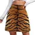 thumbnail image 1 of Tiger Stripes Skirt Abstract Line Print Modern Mini Skirts Summer High-waisted Graphic Aes, 1 of 7