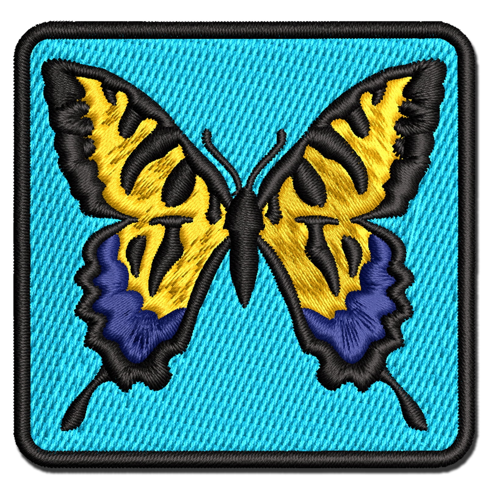 Tiger Swallowtail Butterfly Insect Bug Applique Multi-Color Embroidered ...