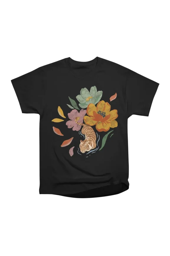 Tiger Swim Floral Serenity T-Shirt Tee Gift For Him Merch For Her Apparel For Friend
