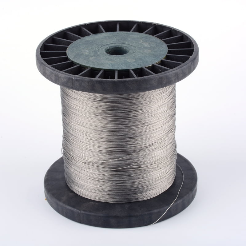 Tiger Tail Wire 201 Stainless Steel Wire with Random Spool Stainless Steel Color 23 Gauge 0.6mm about 500m/500g