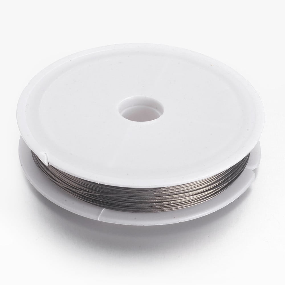 Tiger Tail Wire Nylon-coated Stainless Steel Original Color Wire Raw 25 Gauge(0.45mm) about 164.04 Feet(50m)/roll