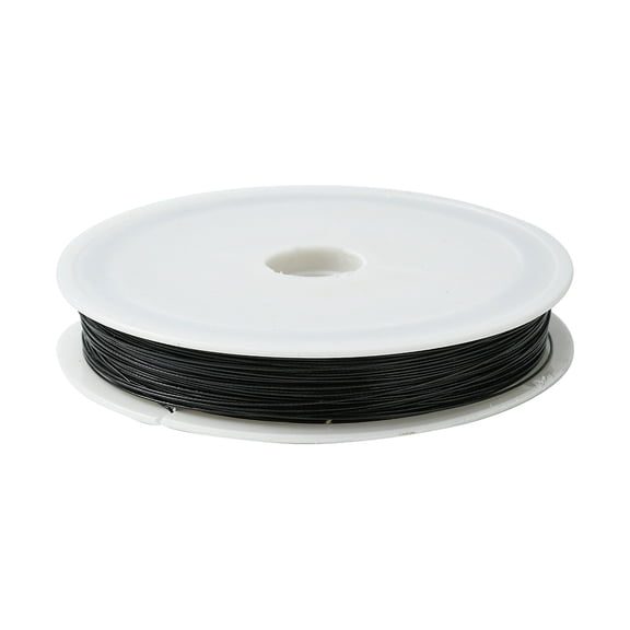 Tiger Tail Wire Nylon-coated Stainless Steel Wire Black 25 Gauge(0.45mm) 164.04 Feet(50m)/roll