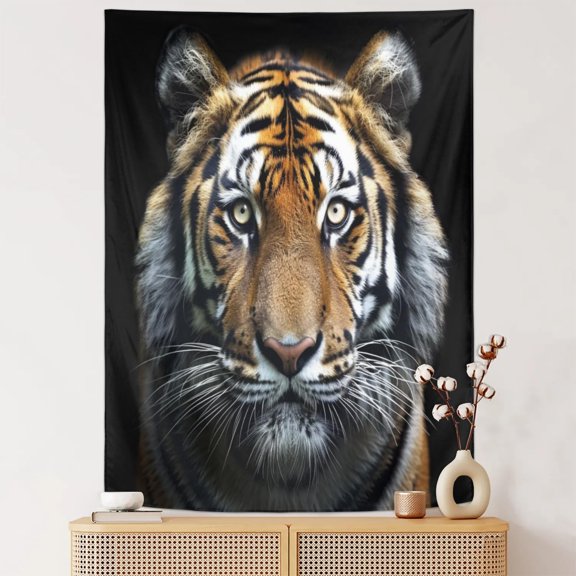 Tiger Tapestry, Wild Animal Themed Wall Hanging for Bedroom Aesthetic Tapestries Wall Hanging for Living Room Dorm 30x40 In