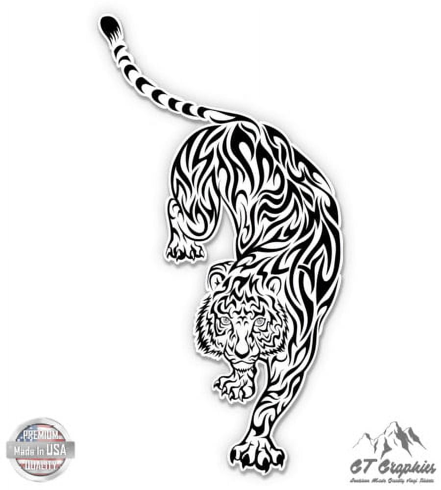 Tiger tattoo design with japanese decorative style. Vector illustration by  Daniel Alfonso