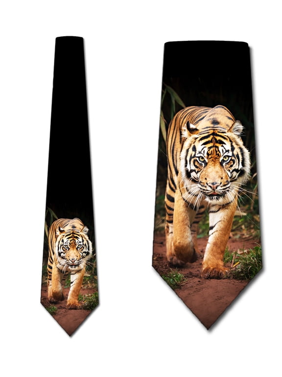 Tiger Ties Mens Jungle Cat Necktie by Three Rooker